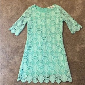 Emmalee Mint Green Lace Dress